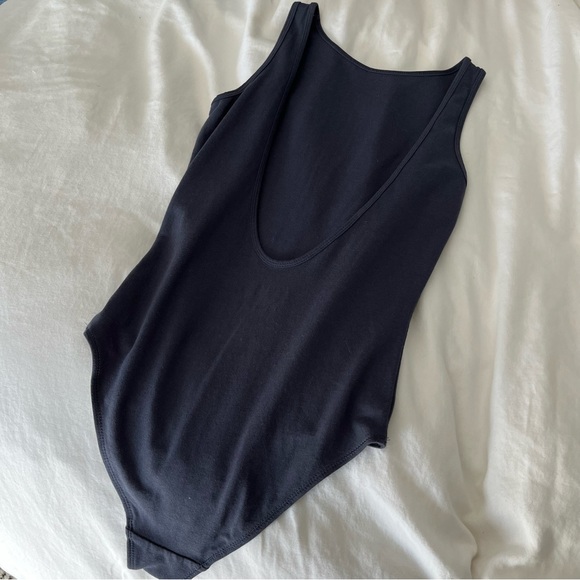 Aritzia Community backless tank bodysuit navy - Picture 2 of 3